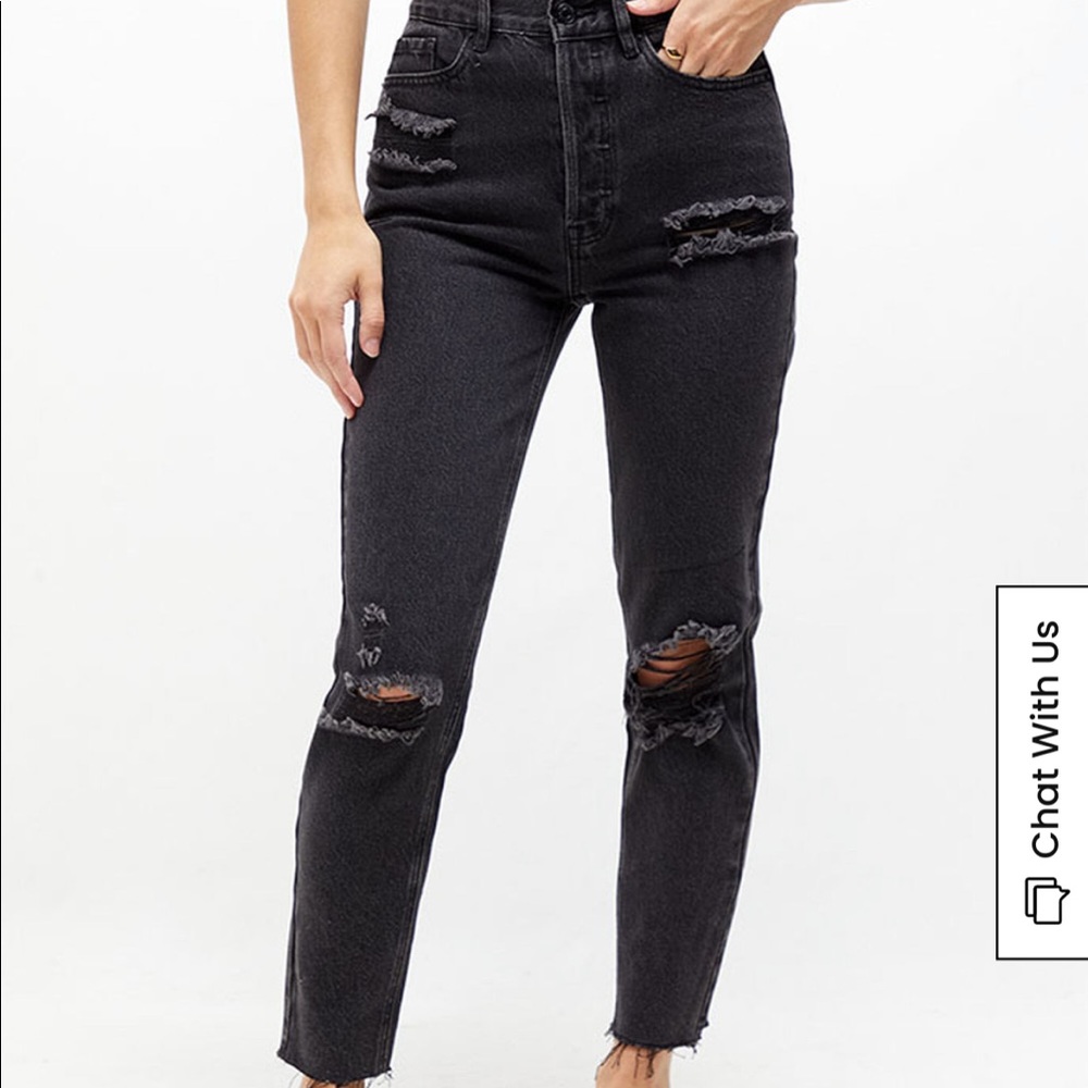Pacsun eco black ultra high waisted slim fit jeans